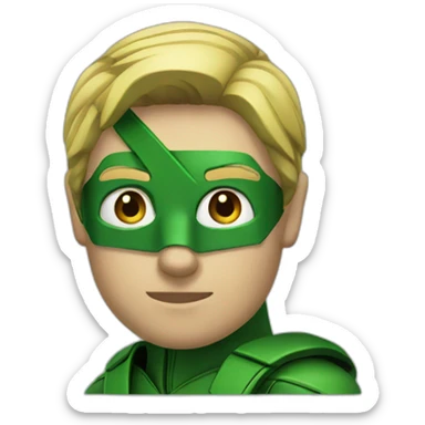 Green arrow person sticker