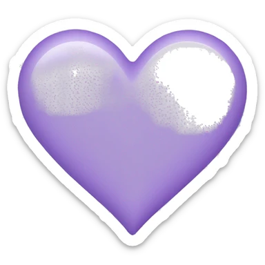 lavender heart emoji sticker