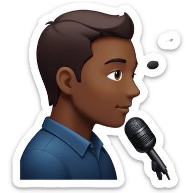 silhouette of a man's voice sticker