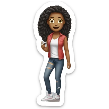  Female singer with a broken leg sticker