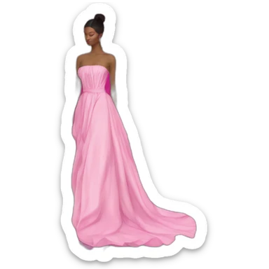 bougainvillea inspired dress gown multicolour sticker