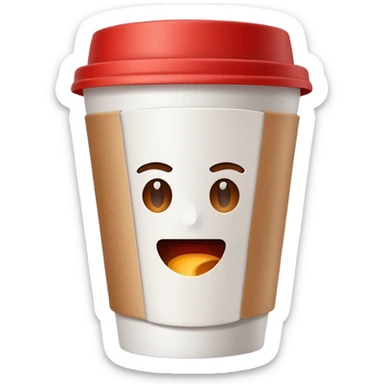 coffee takeaway cup sticker