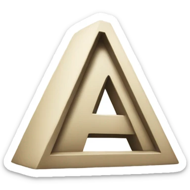 Letter A alphabet with a sad face sticker