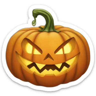 jack-o'-lantern from turnip sticker