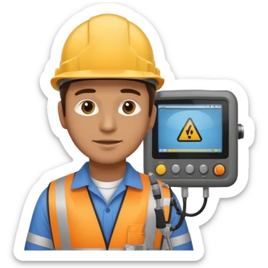 chef opérateur contrôle non destructif homme sticker