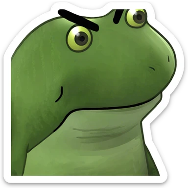 angry frog  sticker