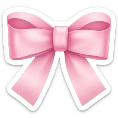 light pink ribbon bow sticker