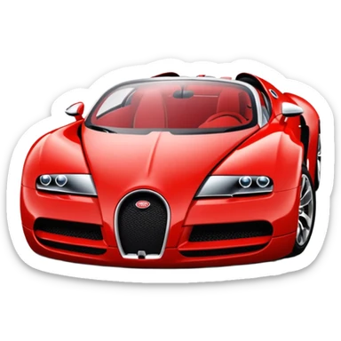 Um Bugatti vermelho sticker