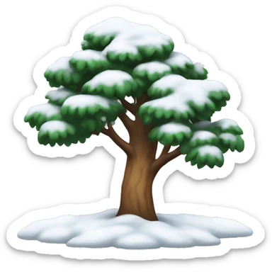 Pine tree with snow  sticker