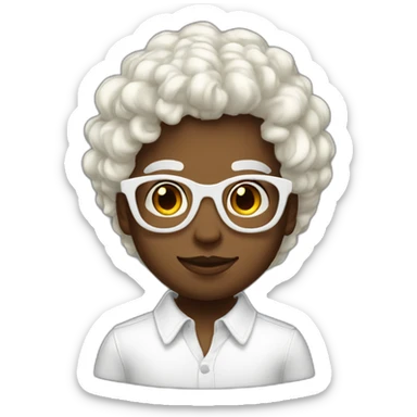 Garcon blanc cheuveux boucles sticker