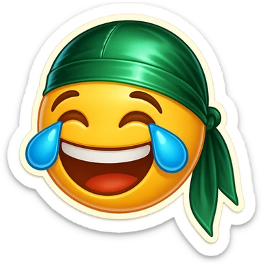 lol face laughing crying
make him smile
Change His durag To Green sticker