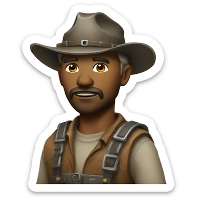 post apocalyptic farmer sticker
