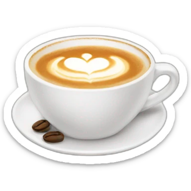Flat white coffee sticker