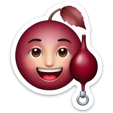 Create emoji with burgundy colors to fit my instagram story with burgundy clothes sticker