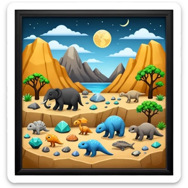 see animals, fossils and minerals 🐾
 sticker