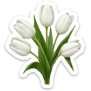 White tulips sticker