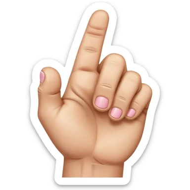 pinky finger sticking out of fist sticker