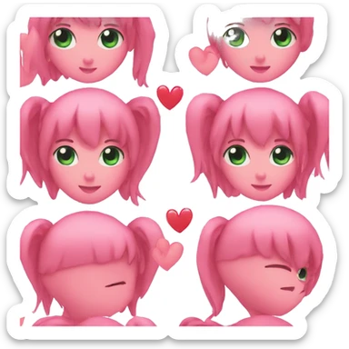 Zero two with a heart in the hands  sticker