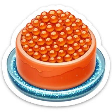 Salmon roe with glitter  sticker