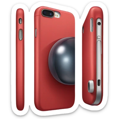 red iPhone sticker