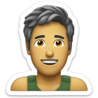 un con qui plie sticker