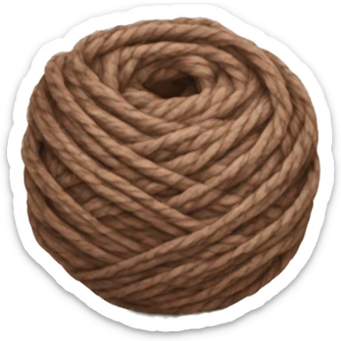 Yarn brown sticker