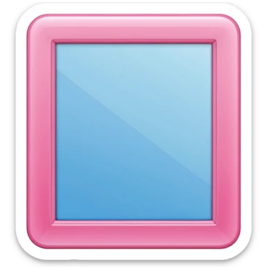 pink picture frame sticker