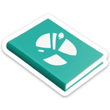 teal hardcover book about mental health  sticker