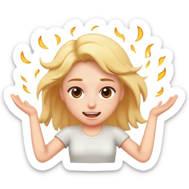 Extreme closeup, shaking sticker