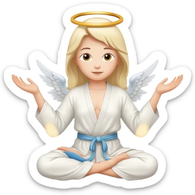 yoga angel sticker