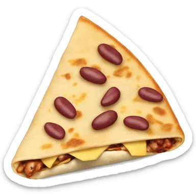 Quesadilla with chicken red beans and cheese sticker