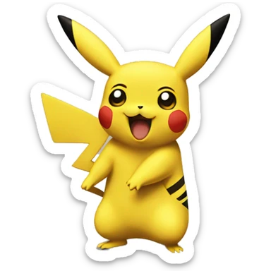 pikachu gives lecture at college  sticker