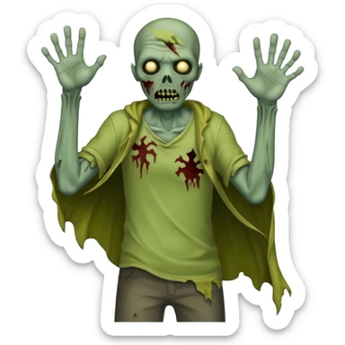 zombie wave sticker