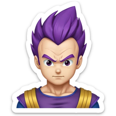 Vegeta ultra ego with purple hair sticker