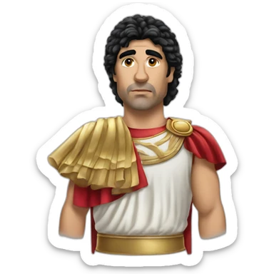 Realistic-Maradona-dressed-as-a-Roman-emperor sticker