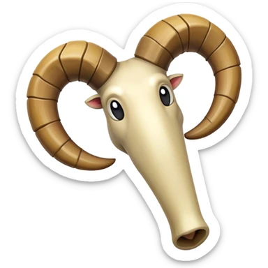 Single Ram horn sticker