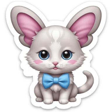 Bébé chat avec un noeud papillon rose sticker