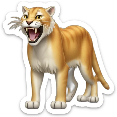 saber-tooth cat sticker