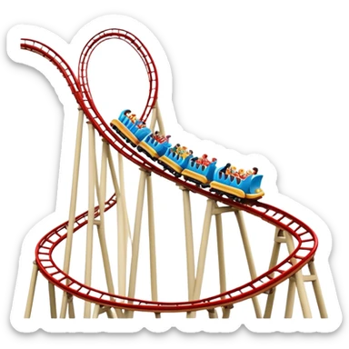 Roller coaster with the name « Portaventura » sticker