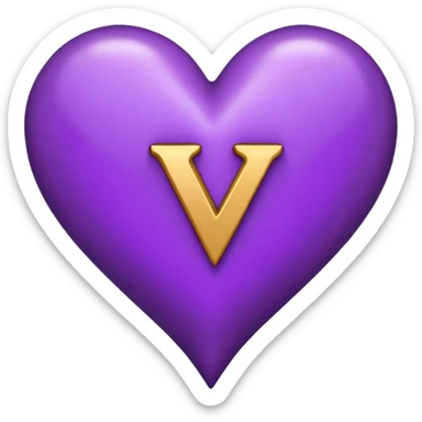 The Letter “Y” inside a Purple Heart sticker