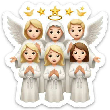 singing choir angel sticker