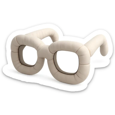 cushion style sunglasses, plush and rounded, cute sticker