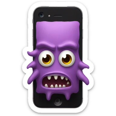 iPhone that looks like a monster sticker