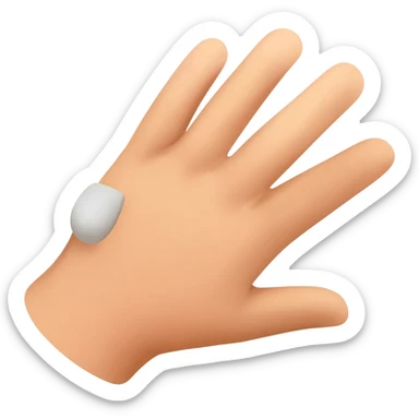 hand scratching hand sticker