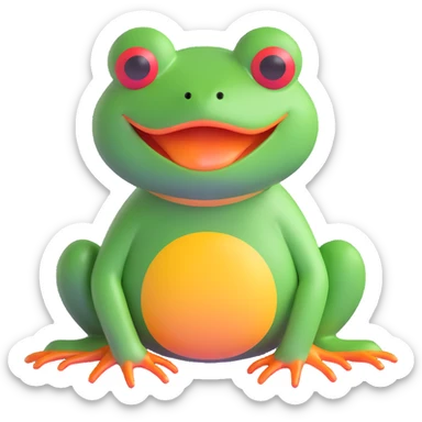 angry frog sticker