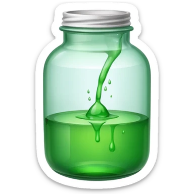 leaking from a chemical jar on the side and leaking some chemical    sticker