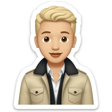 Happy Pop Male Music Singer dressed with style sticker