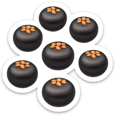 6 black lentils, simple and clear sticker