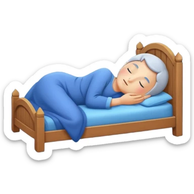 Peaceful night sleep, moon and stars, glowing fruit releasing melatonin, calm blue tones, simple emoji style sticker