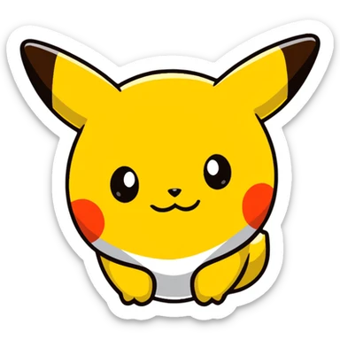 Pikachu face sticker